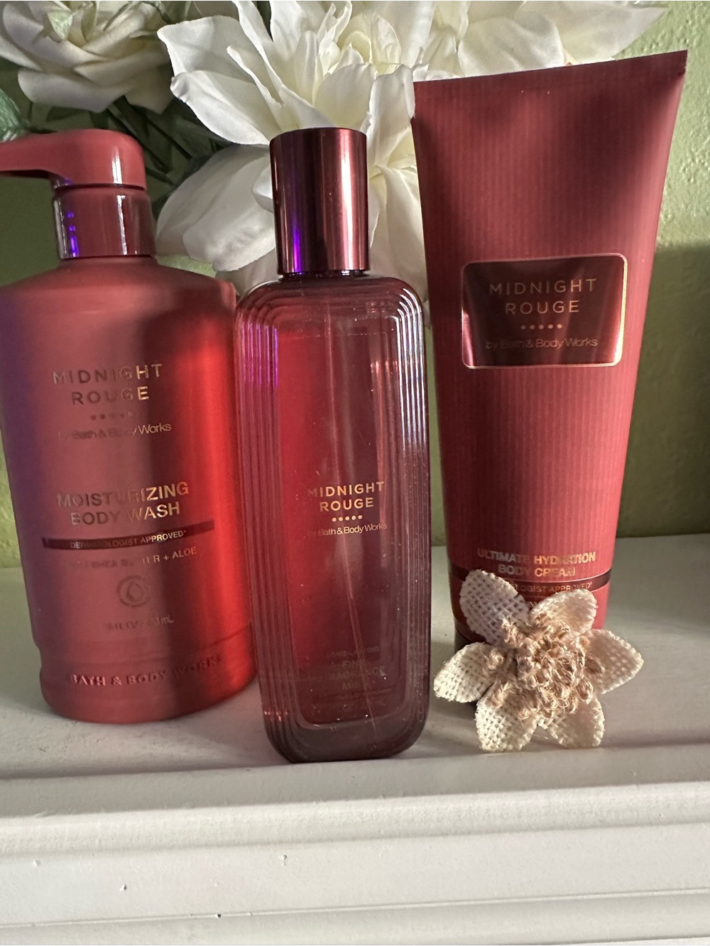 Bath & Body Works Midnight Rouge Moisturizing Body Care Set (3) Pc
